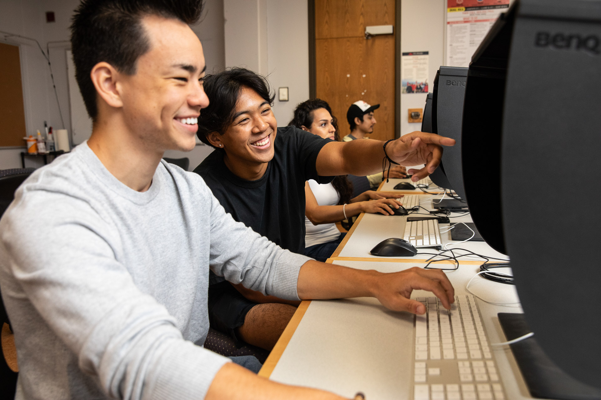 Students in the computer lab