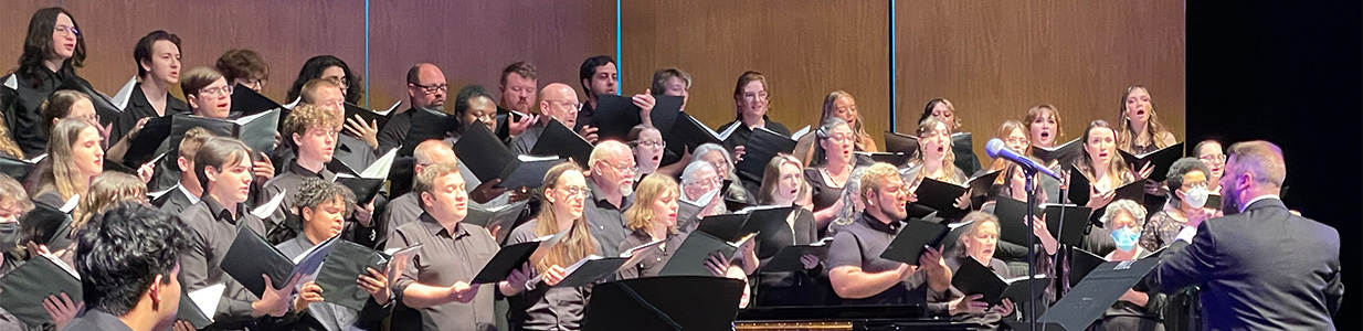 a choir performing