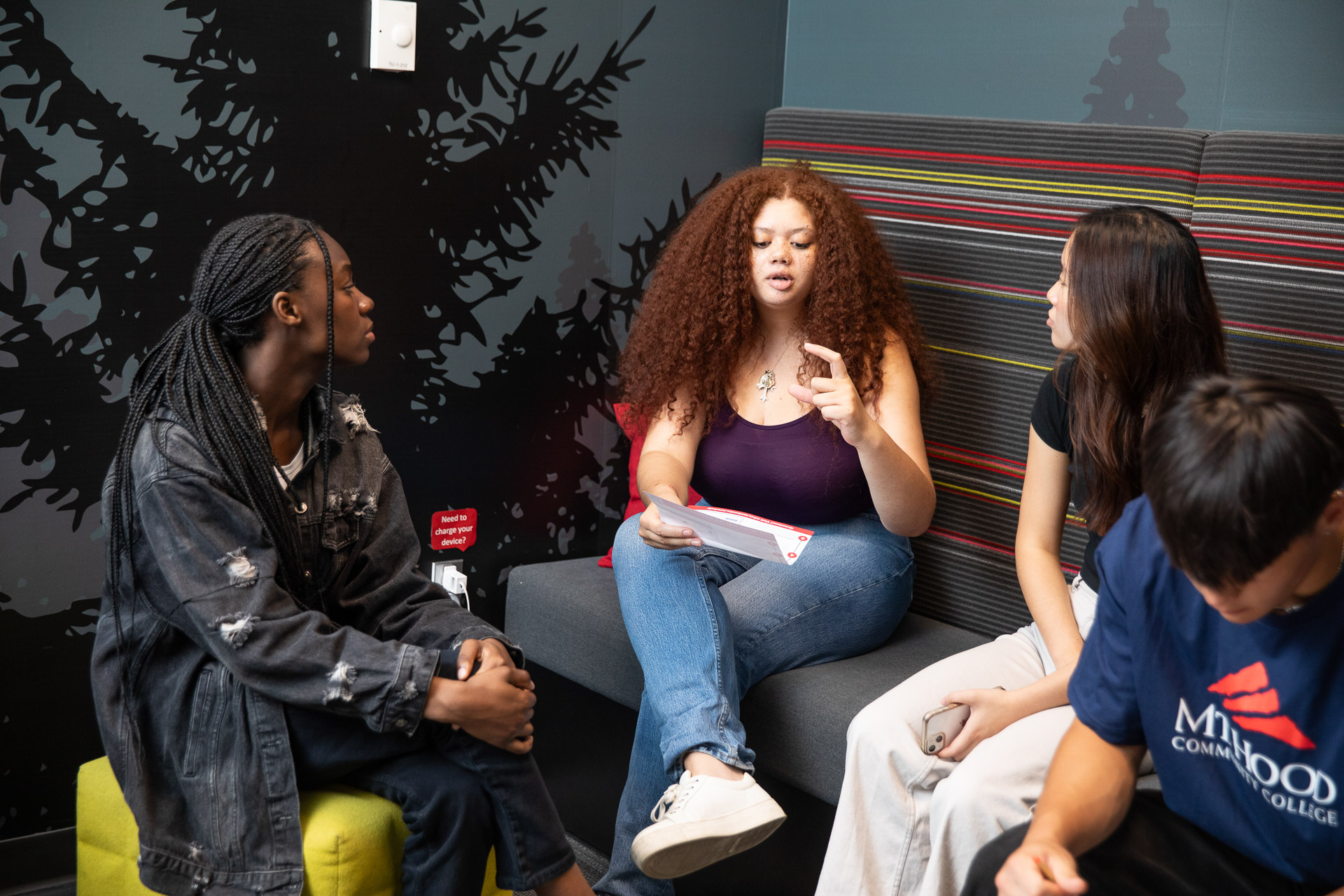 Students in student hub