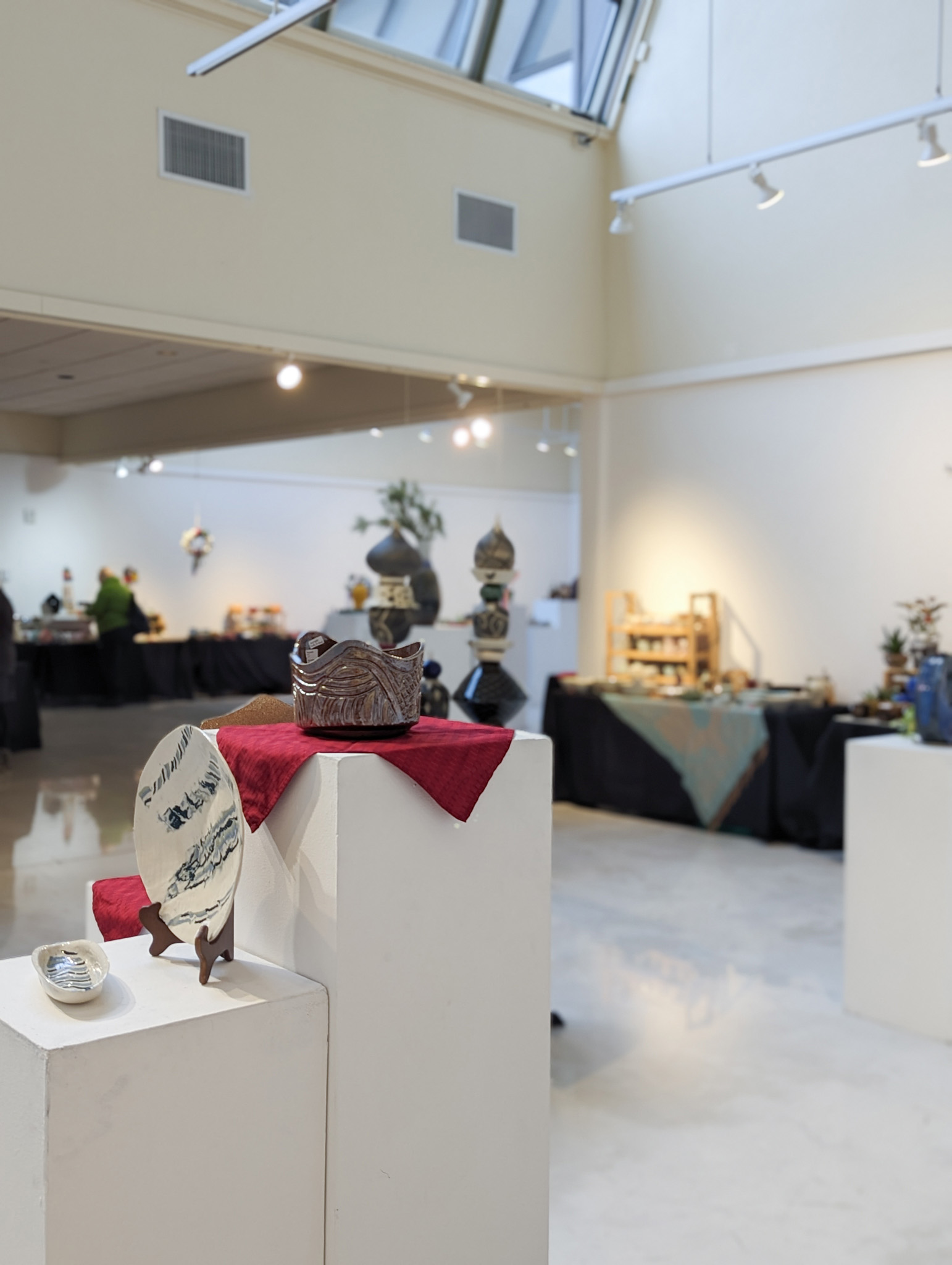 Ceramics sale at art gallery